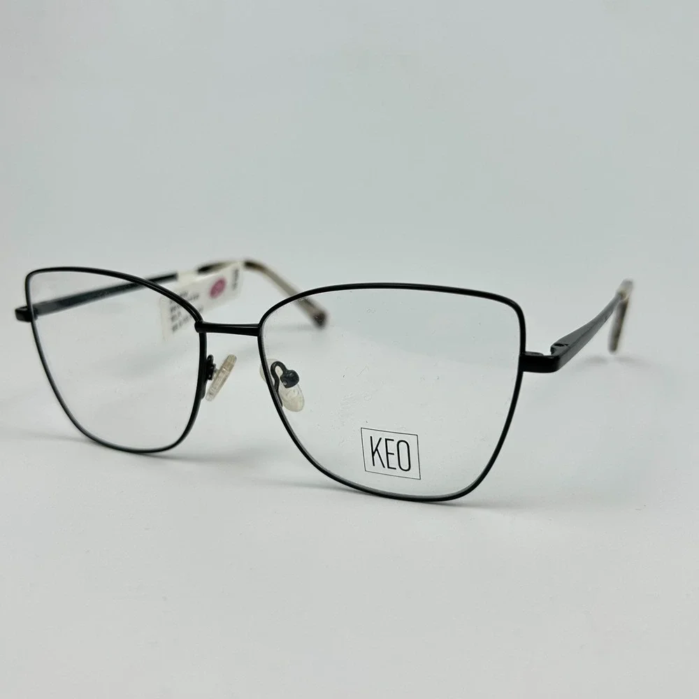Keo Koen 661420116 Womens Eyeglasses Frame Black Cat Eye Full Rim 56-15-142 mm